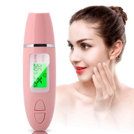 skin detector, Skin Moisture Tester, Portable Digital LCD Display Precision Skin Sensor Tester,Face Moisture Water Oil Analyzer for Home Travel Beauty Salon, Detect the Fluorescent