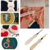 2 Pcs Embroidery Needle Pen and Threaders Wooden Handle Embroidery