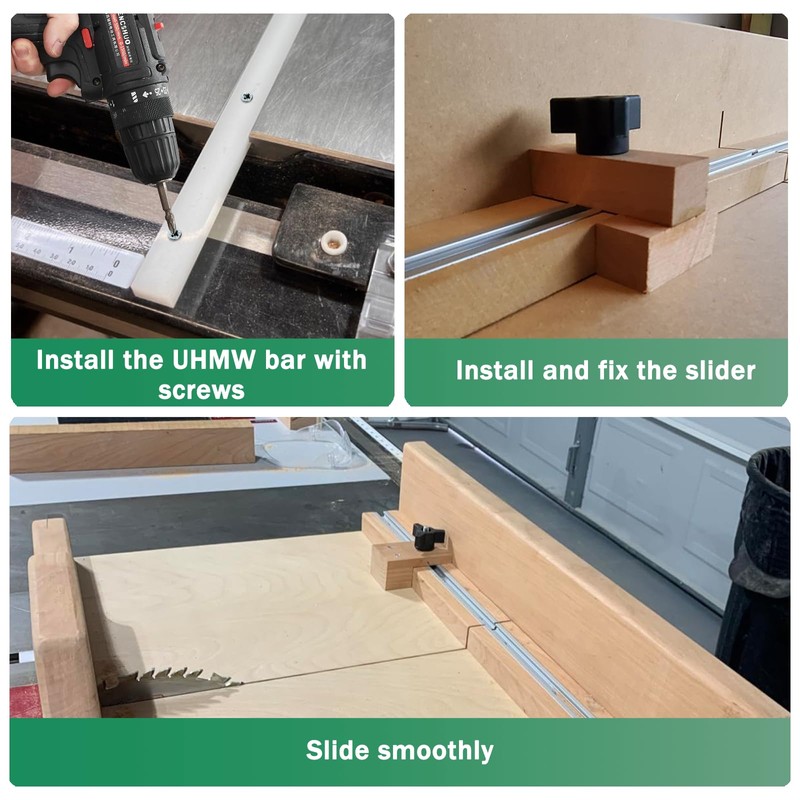 ForoGore Table Saw Sled Kit DIY Crosscut Sled with 2