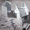 Hicarer 16 Pcs Heavy Duty Aluminum Fence Bracket with Screws