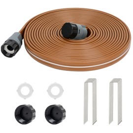 LINEX Sprinkler Soaker Hose 30 ft for Garden, Watering Hose with Holes, High-Efficiency Sprinklers System for Lawn and Garden with Staples