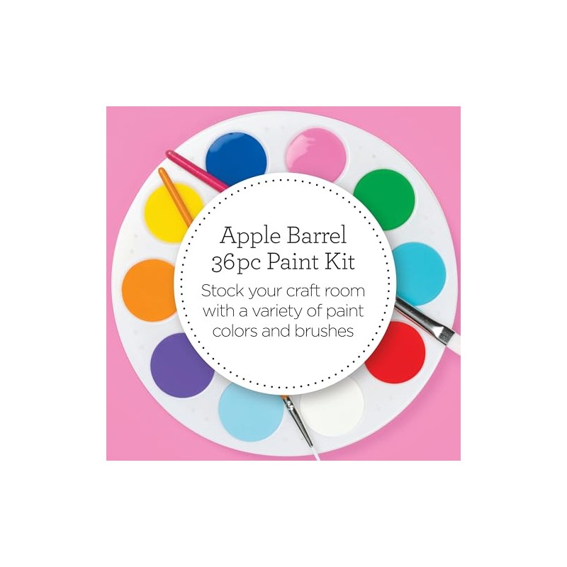 Apple Barrel, Mate Acrylic Craft Paint Kit, ABCAMP24, 36 paints