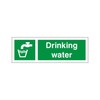 Drinking Water Door Sign 300mm x 100mm - Rigid Plastic