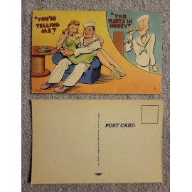 World War 2 "The Fleets In Honey" Postcard - NC306