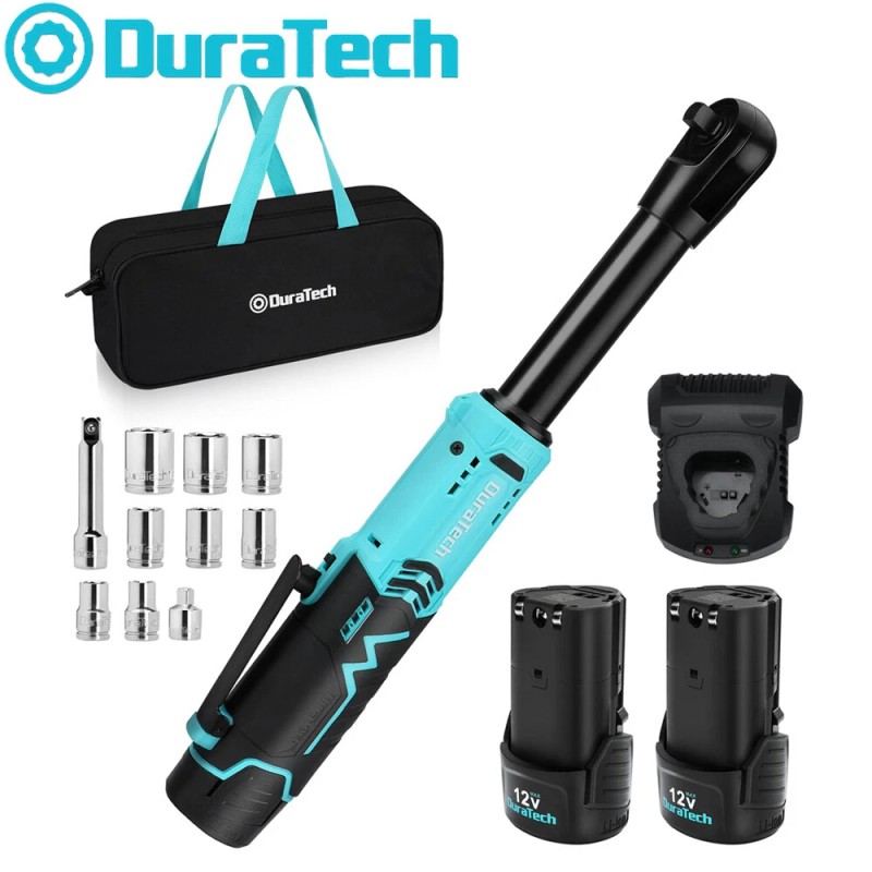 DURATECH Extended Cordless 3/8" 12V 44 Ft-Lbs Long Neck Electric