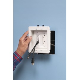 Arlington Industries Arlington TVBR22K-1 in-Wall, Pre-Wired TV Bridge Kit, 2-Gang, 1-Pack, 2-Gang Upper, 2-Gang Lower