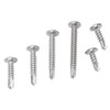 200PCS Round Head Cross Screws 304 Stainless Steel Self Drilling