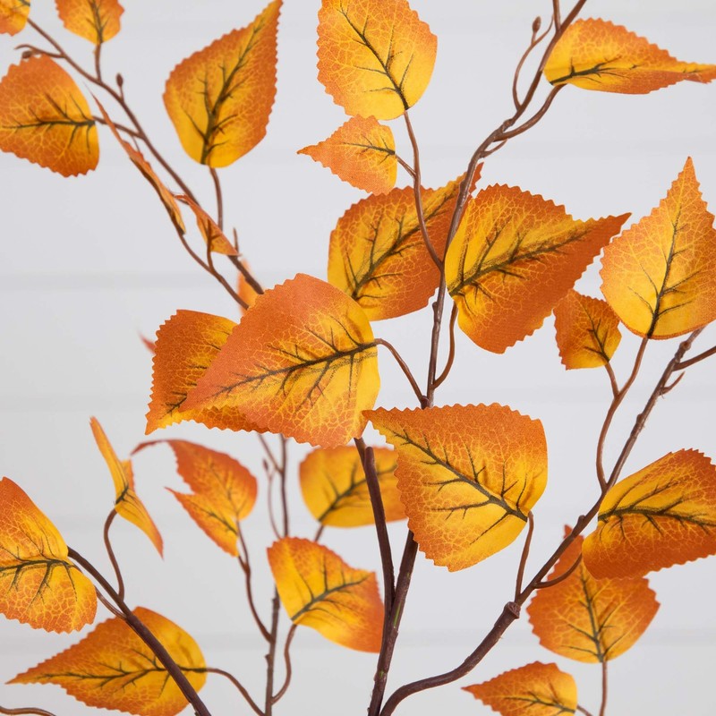 Nearly Natural 4ft. Autumn Birch Leaf Artificial Fall Tree
