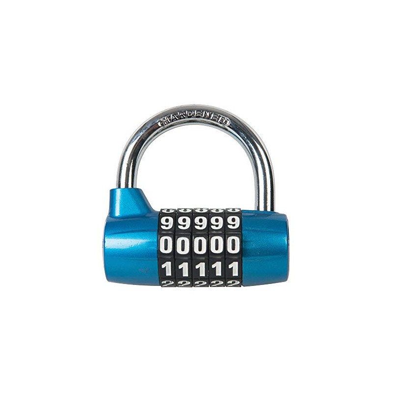 Silverline 425105 Zinc Alloy 5-Digit Combination Padlock 7 mm