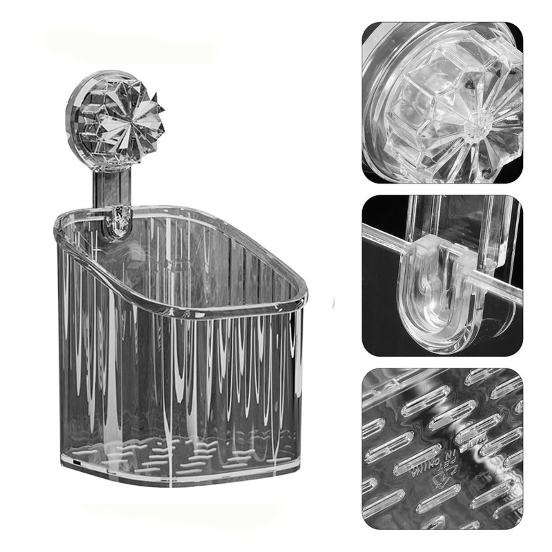 Shower Shelf without Drilling, Shelf with Suction Cup, Reusable Shower