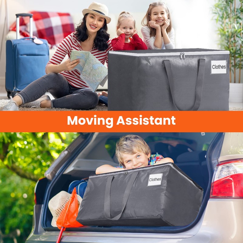 BlissTotes Large Moving Boxes and with Zippers & Handles Moving