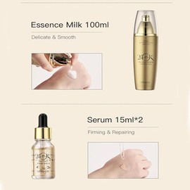 Kit Cuidado Facial 24k Pure Gold, 6 Piezas - Colágeno Oro y Sérum Antiarrugas Set Skincare