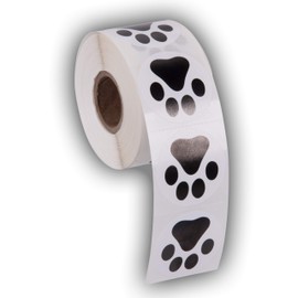 Paw Prints Animal Stickers- 500 1.5" Labels, Dog Paw Prints for Kids, Parties, Vets, Kennels, and Mailing. Made in The USA by Kenco (Glitter Holo Paws)