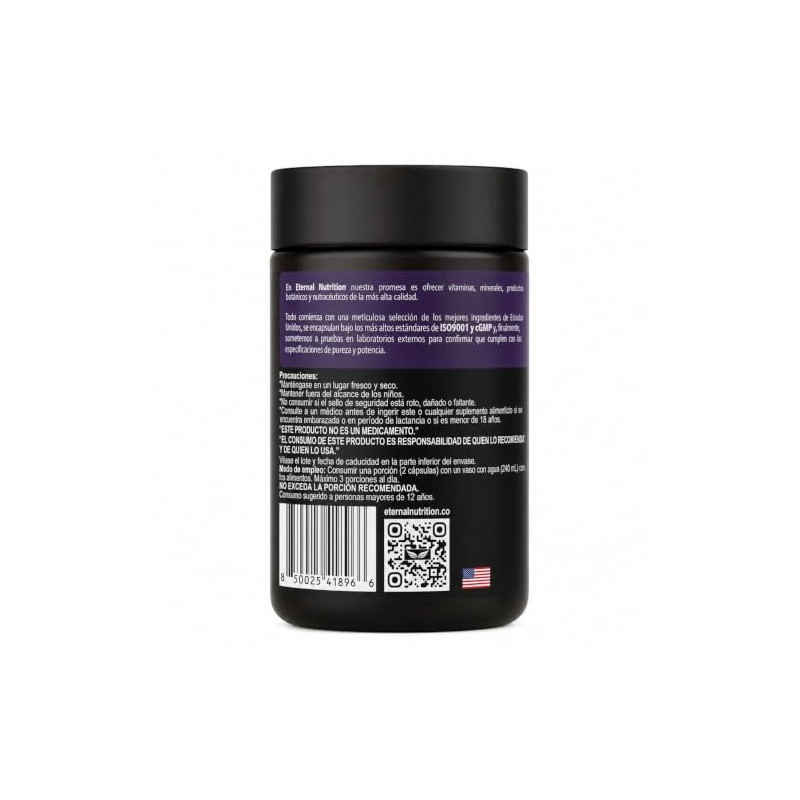 ETERNAL NUTRITION Ultra Pure: Trans-Resveratrol 98% Polifenoles (150 Caps)