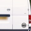 Limited to 60 MPH Vehicle Speed Restriction Bumper Printed Sticker