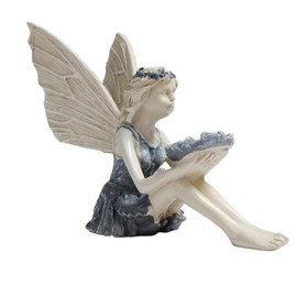 Molyorch Fairy Statues Bird Feeder, Outdoor Statues Bowl, Resin Bird Bath, Art Statue Lawn Decor Ornaments, for Garden Decoration, Bird Feeding, Table Decorations