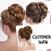 Unipearl 100% Echthaar Unordentlicher Haarteil Dutt für Frauen Scrunchies Hochsteckfrisuren