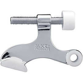 Nuk3y Hinge Pin Heavy Duty Adjustable Door Stop (1 Pack, Chrome)
