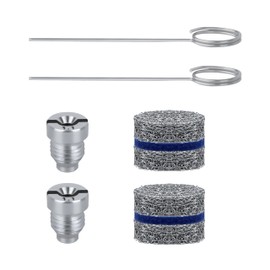 Rifatrio 1.1 mm Foam Cannon Orifice Nozzle and Foam Maker Meshes Kit,for Foam Cannon Replacement Thread Nozzle Tips and Mesh Filter,with Cleaning Needle,3000PSI-2 Pcs