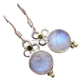 Solid 925 Sterling Silber Ohrringe für Frauen & Mädchen, Sterling Silver Mondstone Drop Dangle Ohrringe Statement Geschenk, Brautjungfer Geschenk, handgefertigtes Schmuck