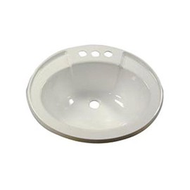 LaSalle Bristol 16305PP 17" x 20" Ivory Oval ABS Sink
