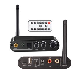 Convertidor de Audio Digital a Analógico Bluetooth Convertidor óptico a con Receptor Bluetooth 5.0 Antena Incorporada Puerto de 3,5 Mm Y 2 Puertos