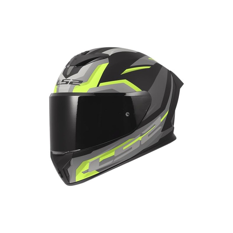 LS2, Integral Motorcycle Helmet RAPID III HYPER Black HV Yellow,