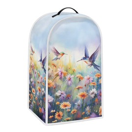NETILGEN Blender Dust Cover Kitchen Small Appliance Cover Dust Proof Stand Mixer Cover Coffee Maker Appliance Cover Easy to Clean Washable for Home Kitchen Decor, Hummingbird Daisy Blue