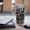 Just a Boy Who Loves Trains Funny Retro Steam Engine