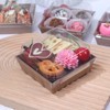 TEMLQPACK 50Pack 4x4x2.5 Inches Brown Charcuterie Boxes with Clear Lids: