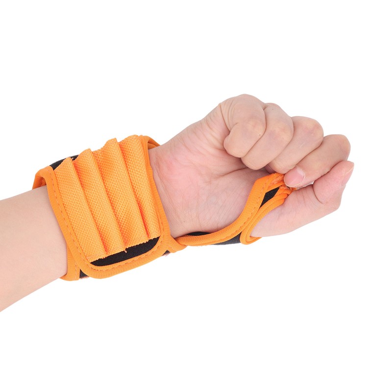 Wrist Magnet Tool Belt Orange 9 Magnets Wrap Around Magnetic