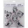 Stampers Anonymous CMS-212 Crazy Bird Mounted Stamp, Red, Gray, 7