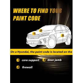 (W6H) Serenity White Pearl Touch Up Paint Compatible with Hyundai, Exact Match Car Paint Pen Automotive Scratch Repair Remover Kit Quick & Easy Solution for Vehicle Chips and Nicks