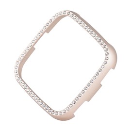 jojofuny 3pcs Smart Watch Protective Case Creative Inlaid Design Drop Resistant Cover Compatible and Stylish Golden Frame