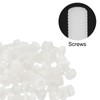 PATIKIL M5x15mm White Nylon Bolts Plastic Nuts Full Thread Head
