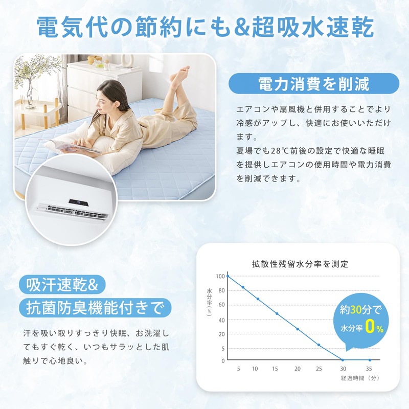 [Q-MAX 0.52] Vallein Fitted Sheet Single Touch Cool Feel Summer