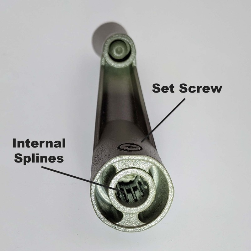 Prime-Line H 3966 Spline Socket Crank Handle, Stone, Smooth 360-Degree
