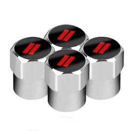 Universal Aluminum Alloy Tire Valve Stems - Standard Size with Dust Caps - Fit for Cars, Trucks, SUVs, Motorcycles (Silver-DQ)