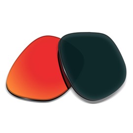 Biyxpiv 1.5MM Replacement Lenses Compatible With RayBan Meta Wayfarer RW4006 50mm Smart Sunglasses - Orange Red Polarized