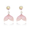 Mermaid Earrings for Women Mermaid Scales Clip on Earrings Pearl