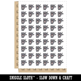 Pit Bull Happy Laying Down Dog Temporary Tattoo Water Resistant Fake Body Art Set Collection - 54 1" Tattoos (1 Sheet)