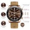 LIGE Men's Chronograph Wrist Watch Business Dress Waterproof Quartz Analog