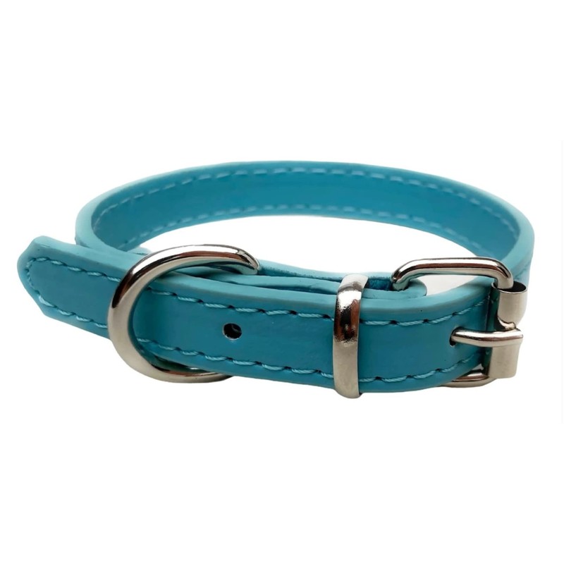 Vibrant Leather Dog Collar & Lead Combo Set for Puppy,