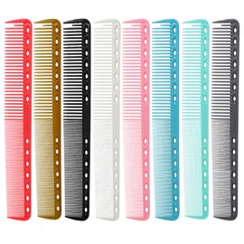 8 PCS Hair Cutting Comb, Professional Carbon Combs for Hair Stylist, Multi-Function, Suitable for Salon Men and Women Haircut (Multiple Colors)