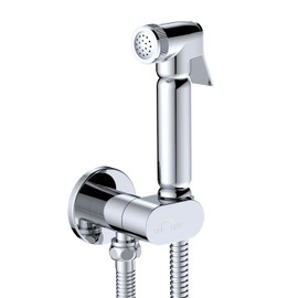 Soho Design Toilet / Bidet Hand Shower Complete Set Chrome, Solid Taharat, Brass Bidet Hand Shower for Bidet Fittings Toilet, Hand Shower Bathroom Bidet with G1/2 Inch Valve, 120 cm Flexible Hose,