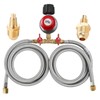 MCAMPAS 0-20 Psi Adjustable Propane Regulator with Hose. 8 Feet