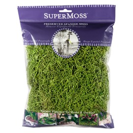 SuperMoss (26907) Spanish Moss Preserved, Grass, 4oz, 120 cubic in Bag (Appx. 4oz) (7 59834 26907 6)