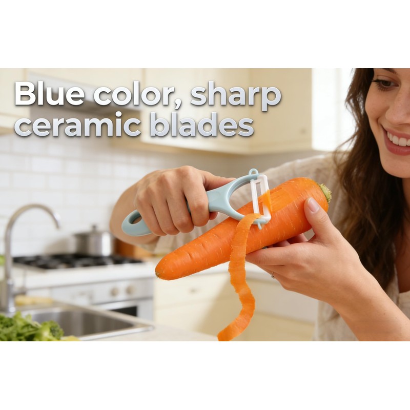 2-Pack Ceramic Y-Peeler Set - Sharp Rust-Proof Vegetable & Fruit