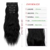 Extensiones Cabello Clip Cortinas Natural Ondulado 6 Pzs