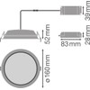 Ledvance LED Downlight Alu DN150 14W 1190lm 100D - 830
